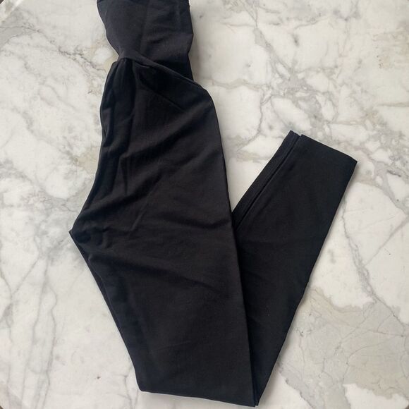 Maternity Leggings Black French Terry Size XS Full Length Thick! - Picture 6 of 10